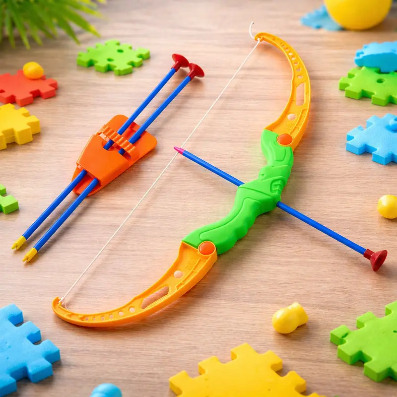 Kids' Archery Toy Set With Bow, 3 Arrows, Target Board & Safety Knife 1
