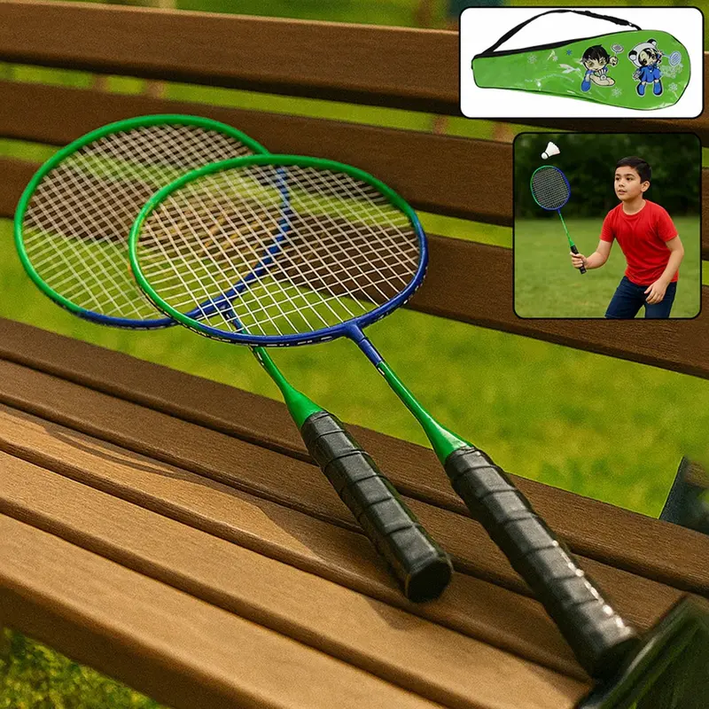 Kids’ Badminton Racket Set – 2-Piece Lightweight Starter Kit With Travel Bag 1