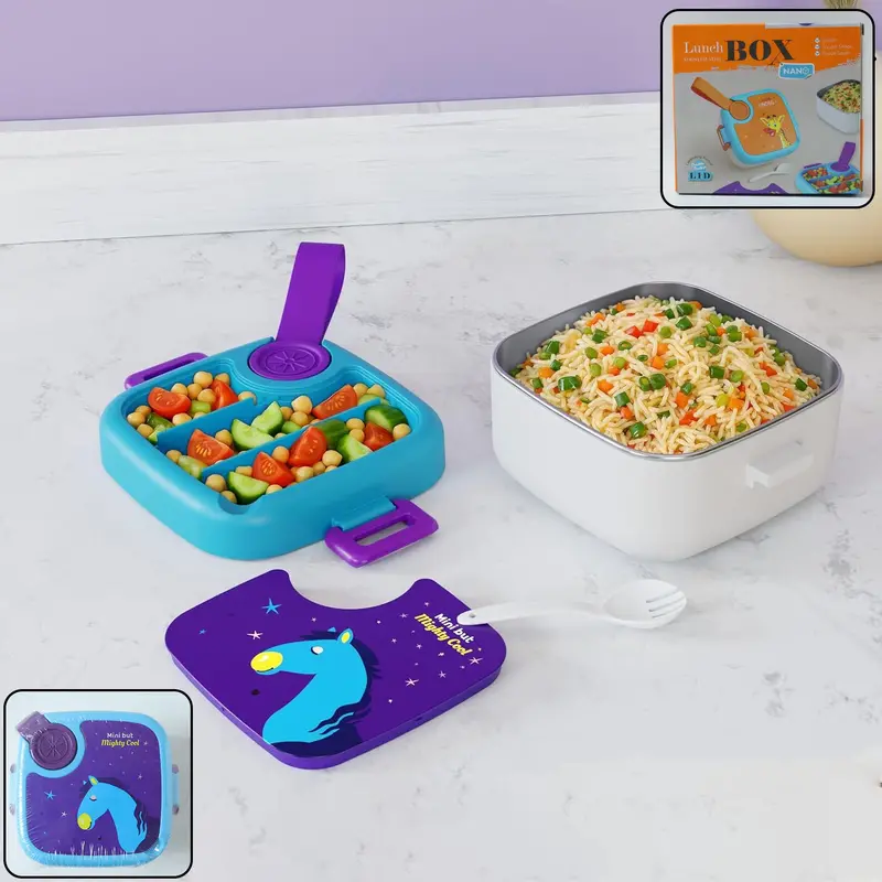 Kids’ Cartoon-Themed Bento Box Set – Fun & Functional Meal Carrier 1