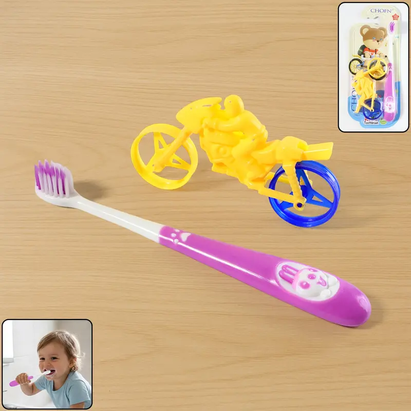 Kids Toothbrush And Bicycle-Themed Toy Set – Imaginative Play Bundle 1
