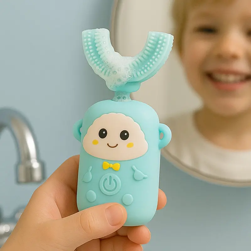 Kids’ U-Shaped Electric Toothbrush With Led Light, Music, And Usb Charging 1