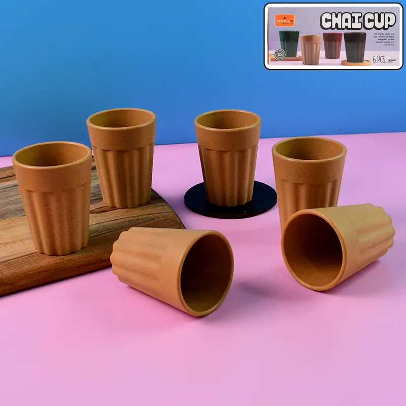Konvex Traditional Chai Serving Cups – Set Of 6 × 125 Ml Handcrafted Ceramic Mugs 1