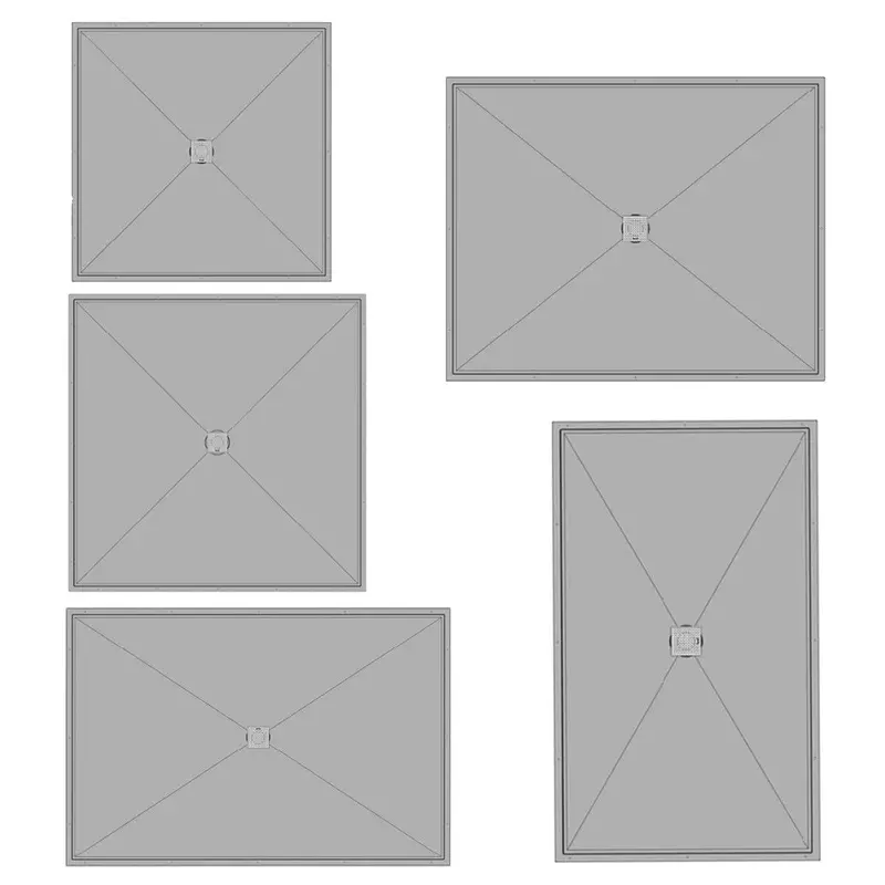 Kurbx Structural Center-Drain Shower Pan With Integrated Slope 1