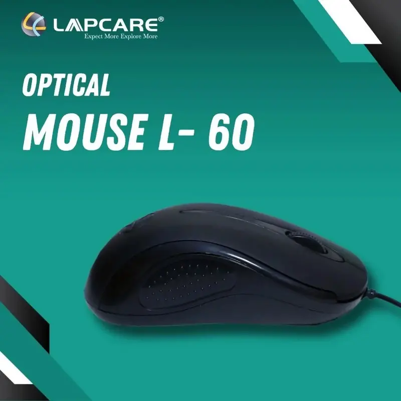 Lapcare L60 Wired Usb Mouse – Durable Plug-And-Play Computer Mouse With Ergonomic Shape 1