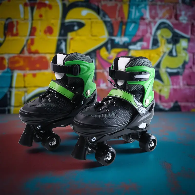 Large-Size Adjustable Quad Roller Skates For Children (1 Pair) 1