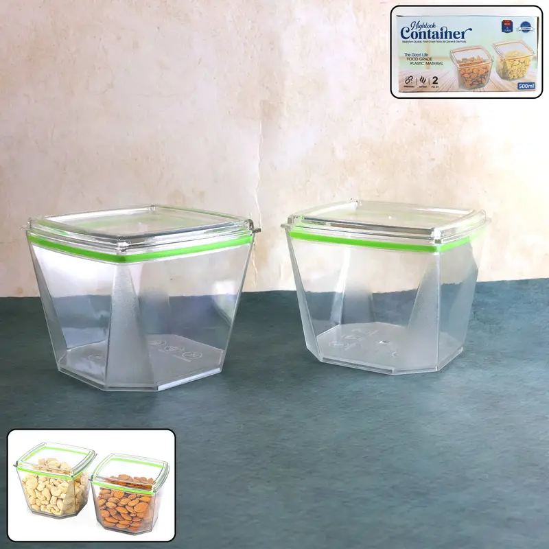 Leak-Proof Food Storage Containers – Two 500 Ml Airtight Bpa-Free Bowls 1
