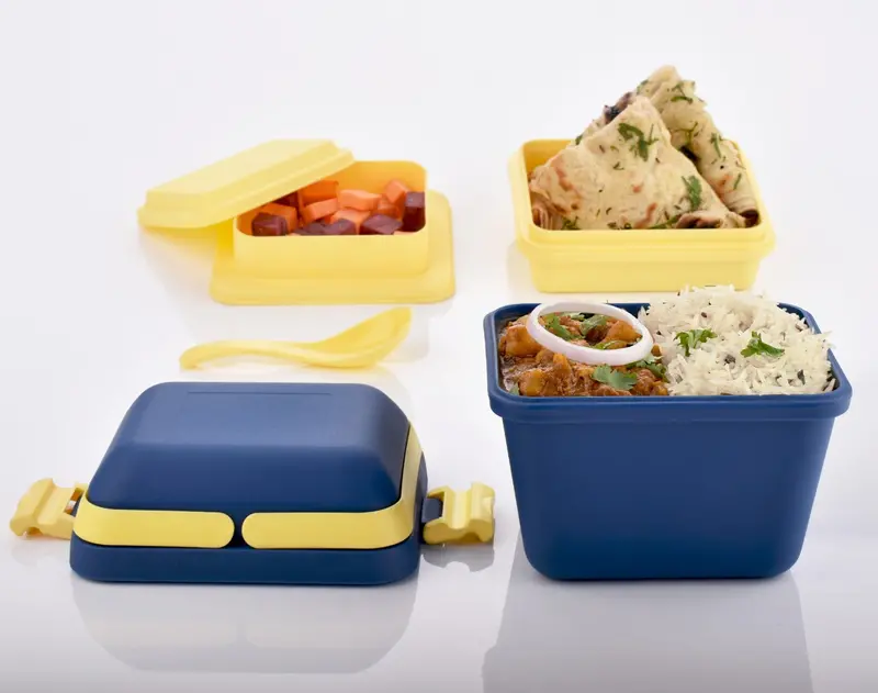 Leak-Proof Push-Lock Lunch Box With Carry Handle 1