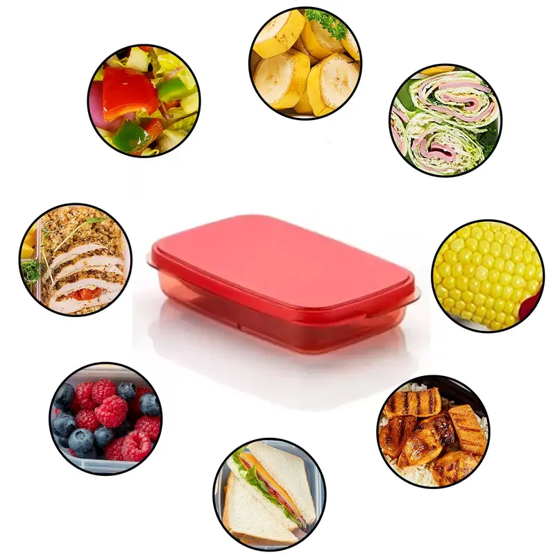 Leak-Proof Rectangular Lunch Box Set – 2-Compartment Sealed Meal Container 1