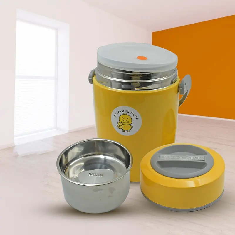 Leak-Proof Stainless Steel Two-Compartment Lunch Box – Heavy-Duty Tiffin Container 1