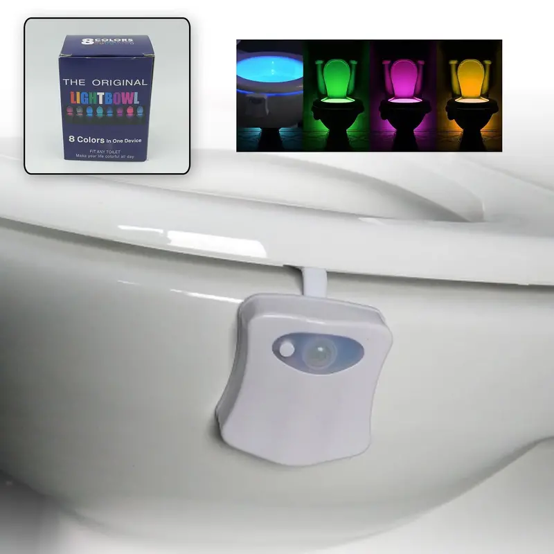 Led Toilet Bowl Light – Battery-Powered Illuminated Toilet Seat Lamp (1 Piece) 1