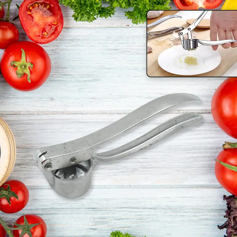 Lightweight Aluminum Garlic Press – Effortless Crushing Tool For Home Kitchens (Single Unit) 1