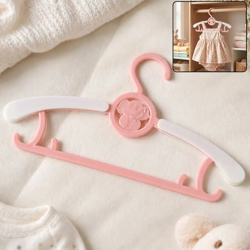 Lightweight Plastic Children’S Clothing Hanger – Space-Saving Design 1