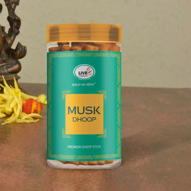 Live Touch Musk Dhoop Incense Sticks – Premium Aromatic Puja Fragrance 1