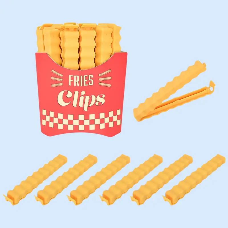Magnetic French Fry Bag Clips – Playful 12-Piece Food Sealing Set 1