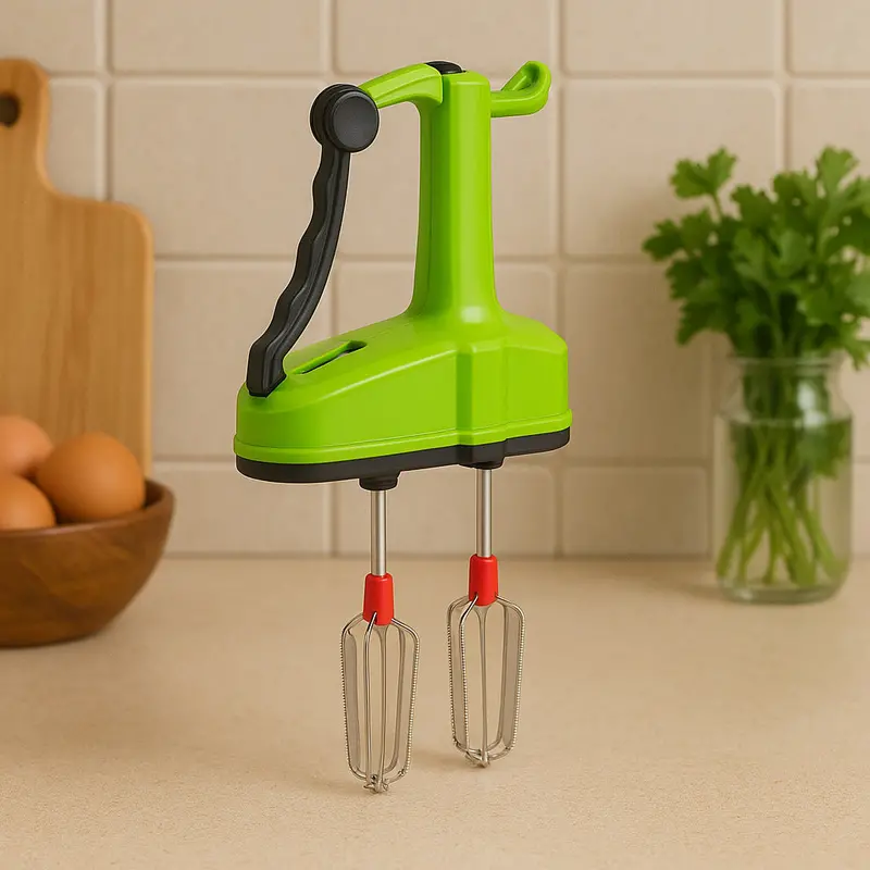 Manual Hand Blender & Whisk – No-Battery Kitchen Mixing Tool 1