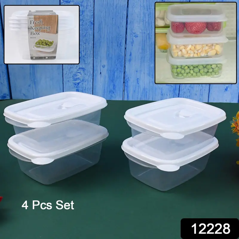 Microwave-Safe Food Storage Containers – Set Of 4 Bpa-Free 400Ml Meal Prep Boxes 1