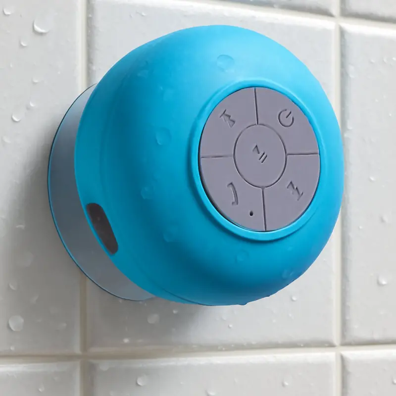 Mini Bluetooth Speaker With Built-In Mic & Suction Cup – Waterproof & Hands-Free 1