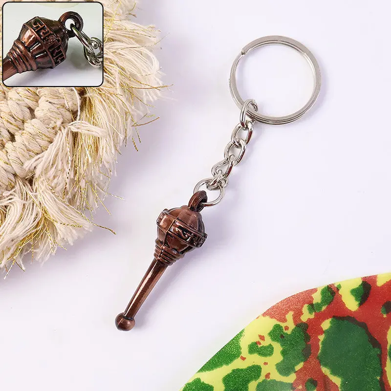 Mini Gada-Themed Keychain – Mythological Metal Accessory 1
