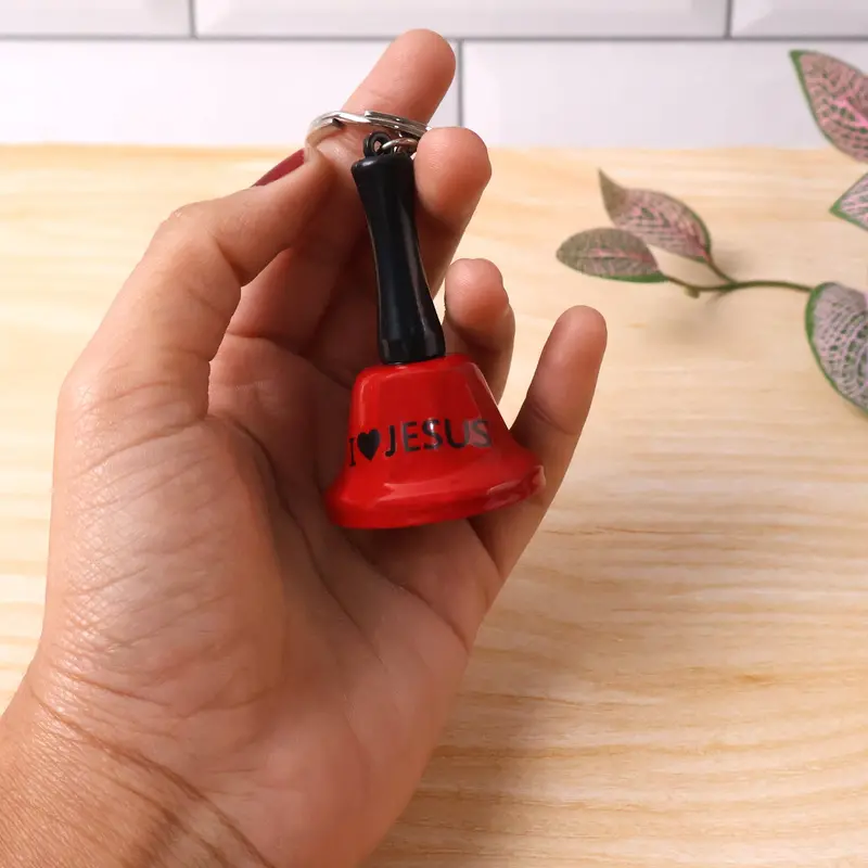 Mini Metal Hand Bell Keychain – Festive Bar Decor & Party Favor 1
