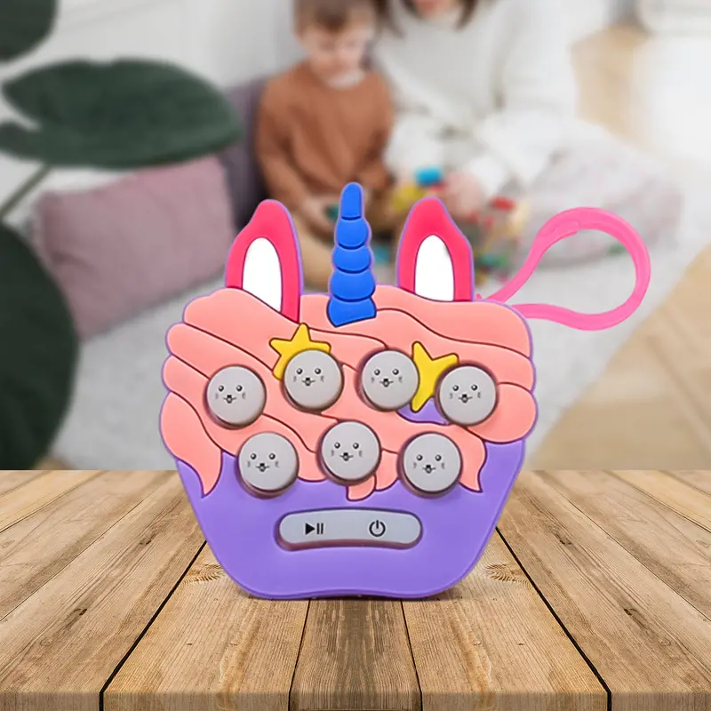 Mini Push Bubble Fidget Keychain – Interactive Sensory Toy With Sound 1