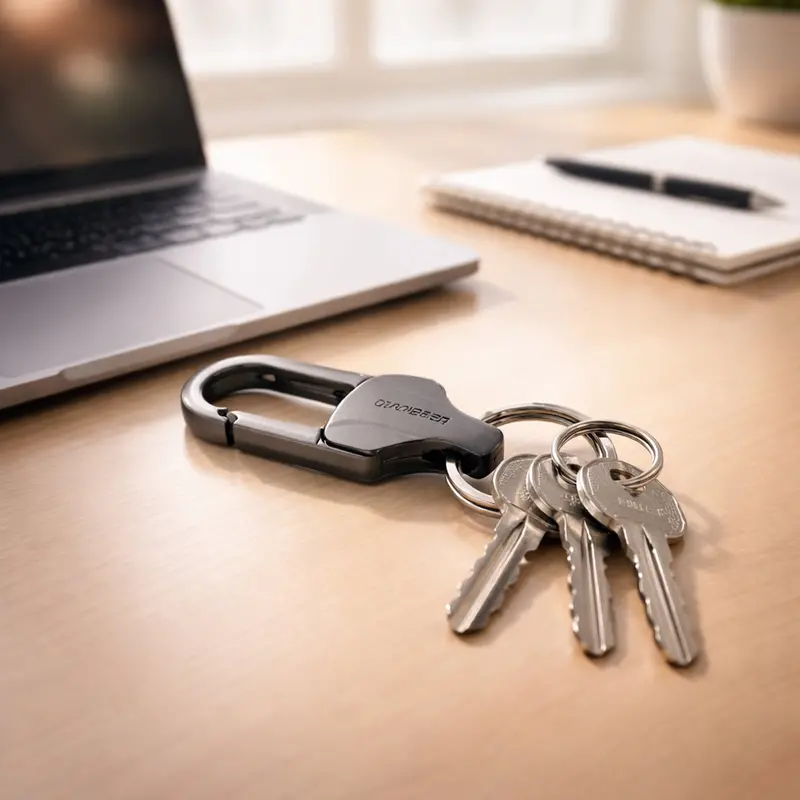 Minimalist Metal Keychain Holder – Sleek Desk Or Wall Key Organizer (Single Unit) 1