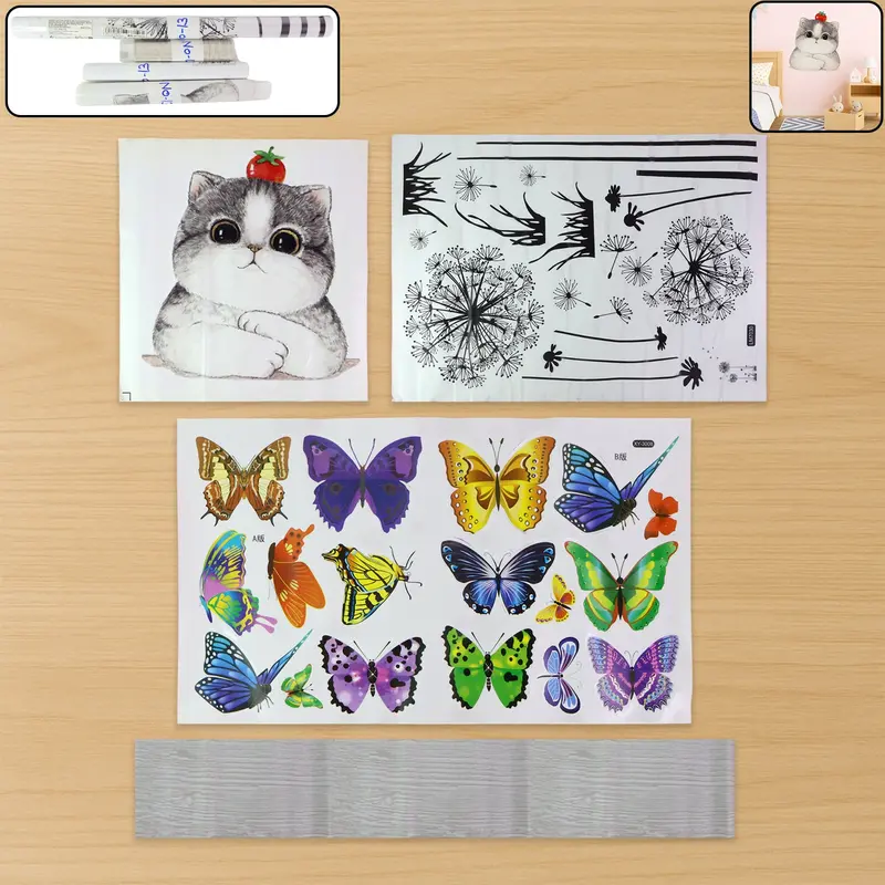 Mixed-Design Decorative Wallpaper Stickers – Peel-And-Stick Accent Kit 1