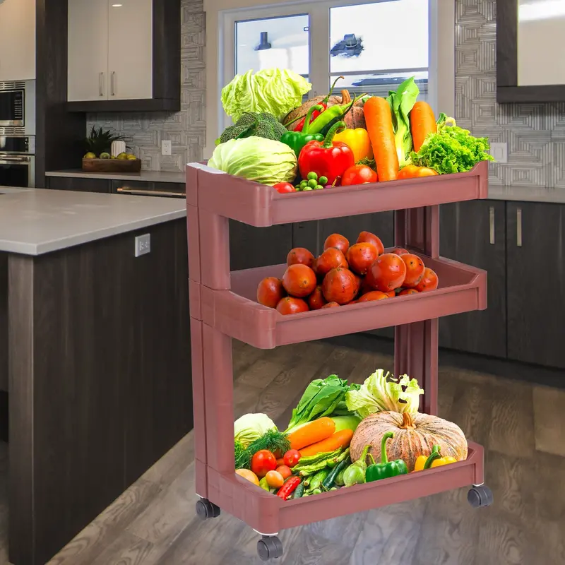 Multi-Functional Kitchen Trolley Cart – Rolling Bar Caddy For Living Rooms, Dining Areas & Home Bars 1