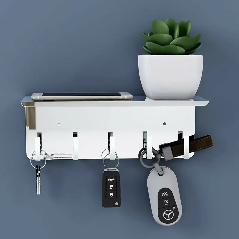Multi-Functional Wall Mount: Key Organizer, Phone Stand & Mini Planter 1