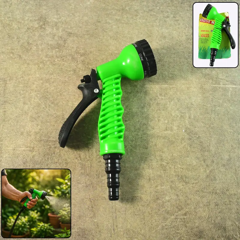 Multi-Setting Garden Hose Nozzle – 9 Spray Patterns For Outdoor Use 1