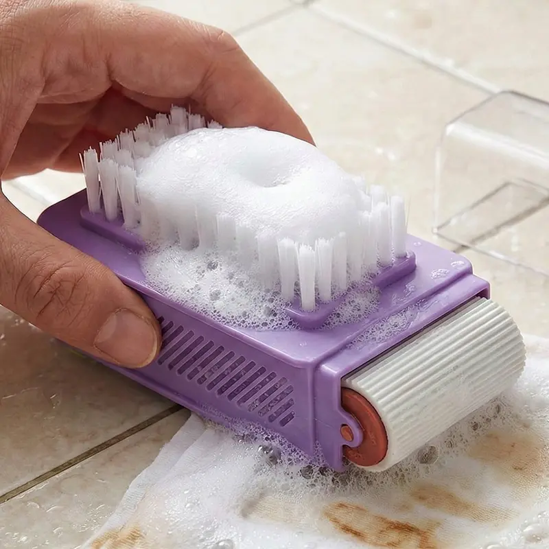 Multi-Use Cleaning Brush With Roller And Scrubber Attachment 1
