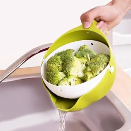 Multi-Use Produce Washing Bowl With Built-In Strainer & Ergonomic Handle 1