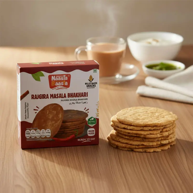 Naasta Baasta Rajgira Bhakhari – Premium Amaranth-Based Crispy Snack, Ready To Eat (200G) 1