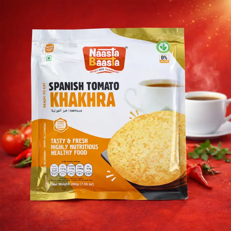 Naasta Baasta Spanish Tomato Khakhra – Nutritious Whole-Wheat Snack (200 G) 1