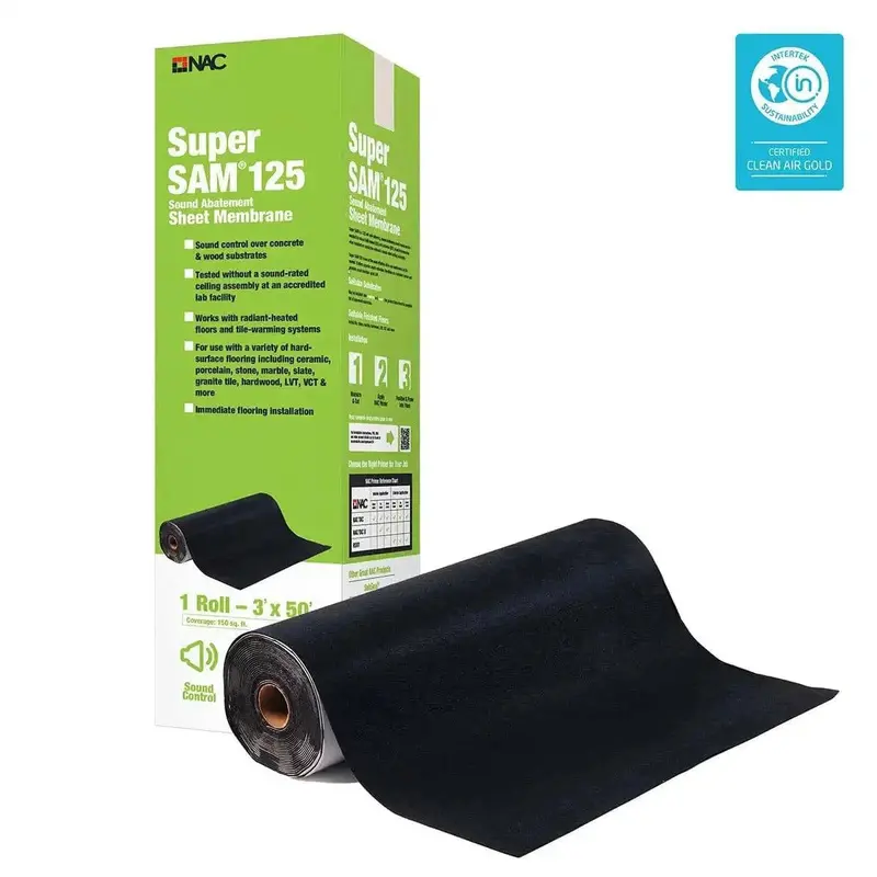 Nac Super Sam 125 Sound Control Membrane – 150 Square Feet Per Roll 1