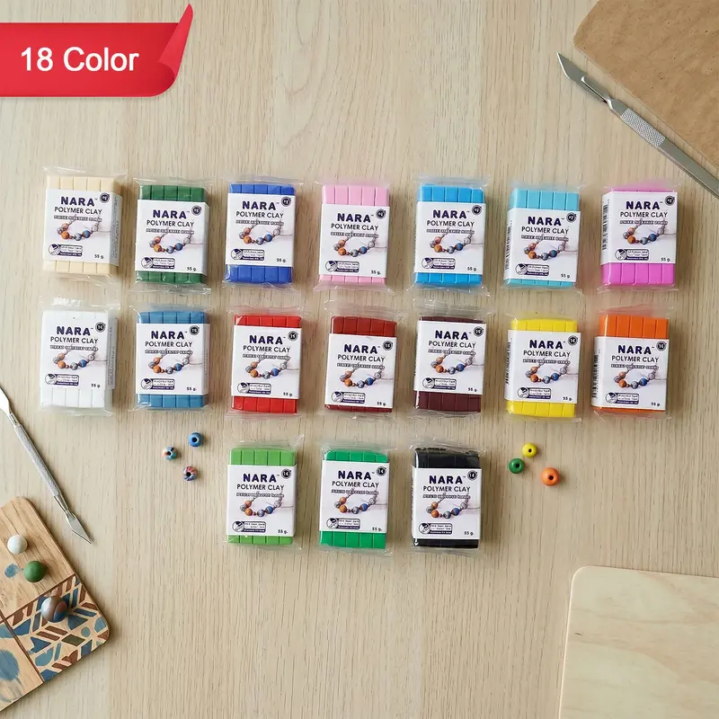 Nara Polymer Clay Starter Kit – Assorted Colors For Jewelry Making & Creative Projects 1