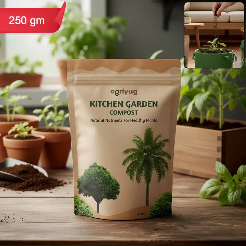 Natural Kitchen Garden Compost – Organic Nutrient Blend For Healthy Plants (250G) 1