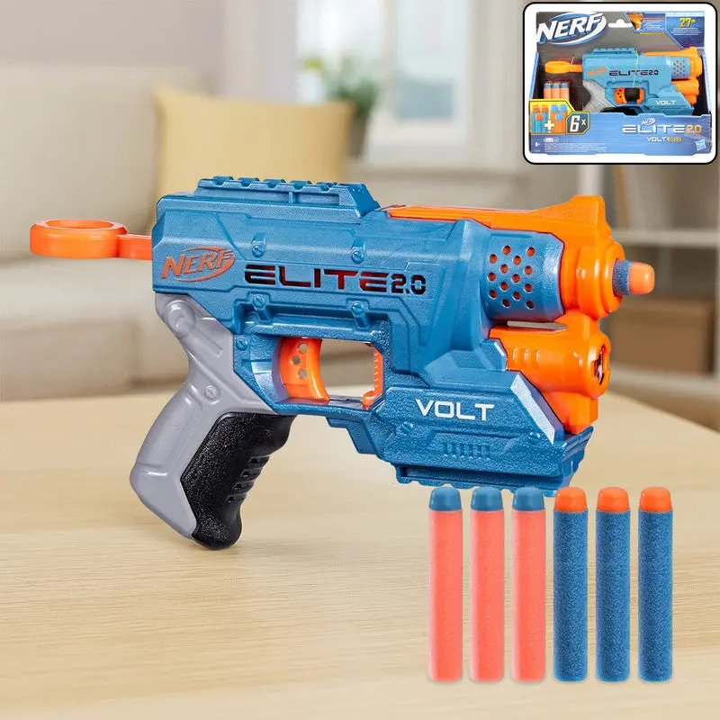 Nerf Elite 2.0 Volt Blaster – Compact Foam Dart Gun With Light Beam & 6-Dart Clip 1