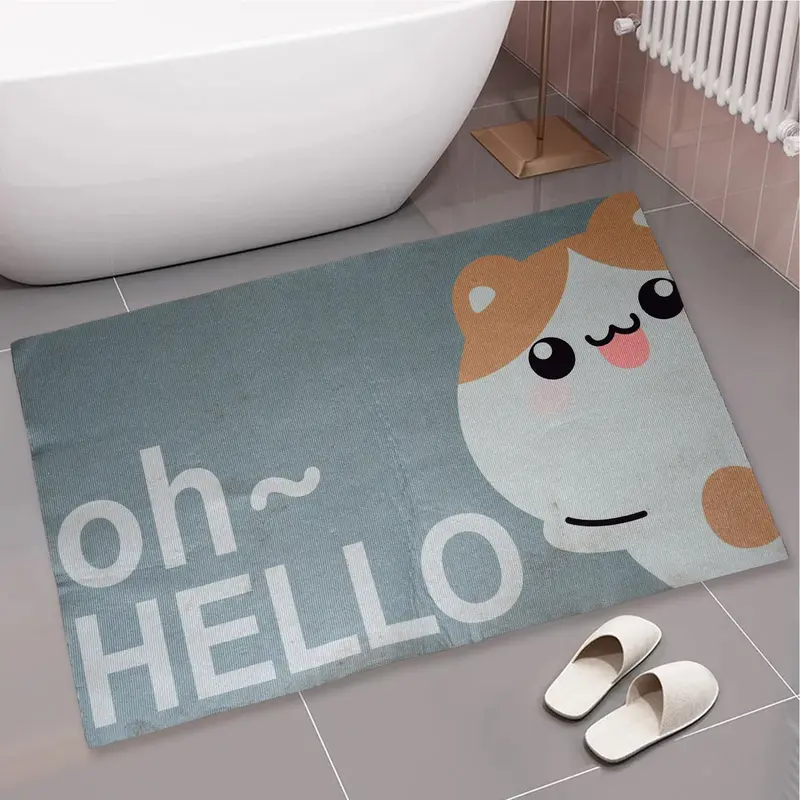 Non-Slip Square Door Mat – Absorbent Bathroom & Kitchen Floor Rug (59X40 Cm, Assorted Patterns) 1