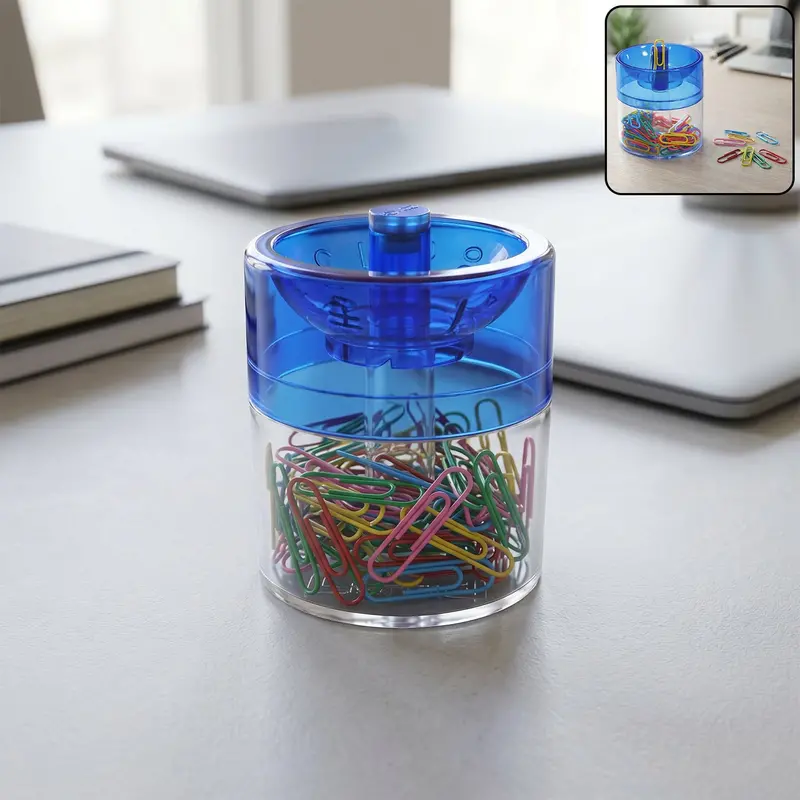 Oddy Magnetic Pin & Paperclip Dispenser – Compact Wall- Or Desk-Mount Organizer 1