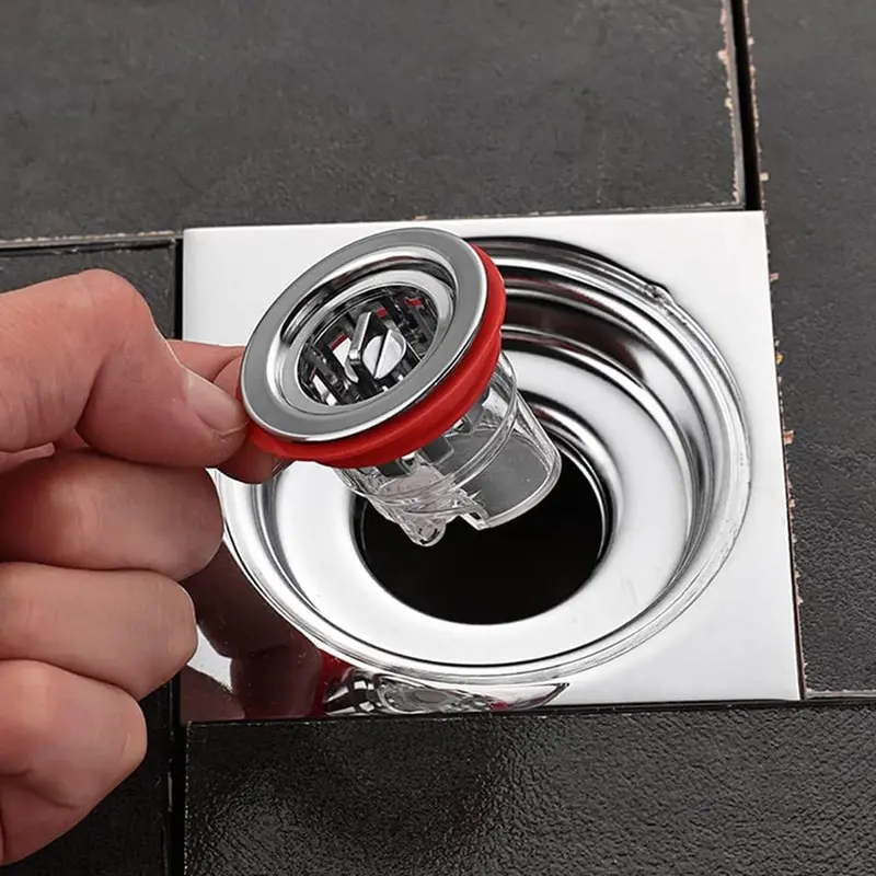 Odor-Blocking Plastic Floor Drain Cover – Universal Bathroom & Kitchen Sink Trap 1