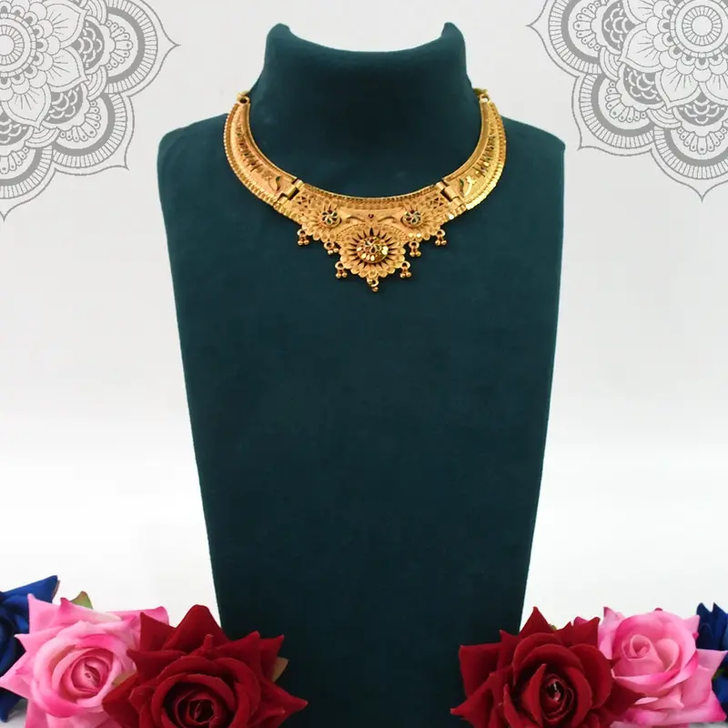 Opulent Gold-Plated Necklace Set With Elevated Design 1