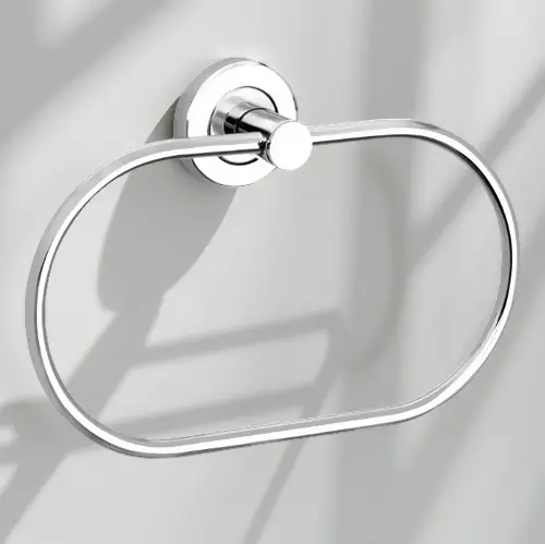 Oval Stainless Steel Napkin Ring With Elegant Council Motif 1