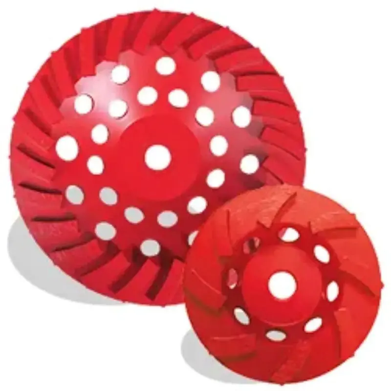 P2 Pro-V 8-Segment Swirl Cup Wheel – 4" Diameter, 5/8"-11 Arbor 1