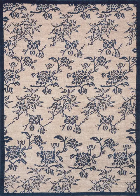 Peonies Rug In Elegant Ivory 1