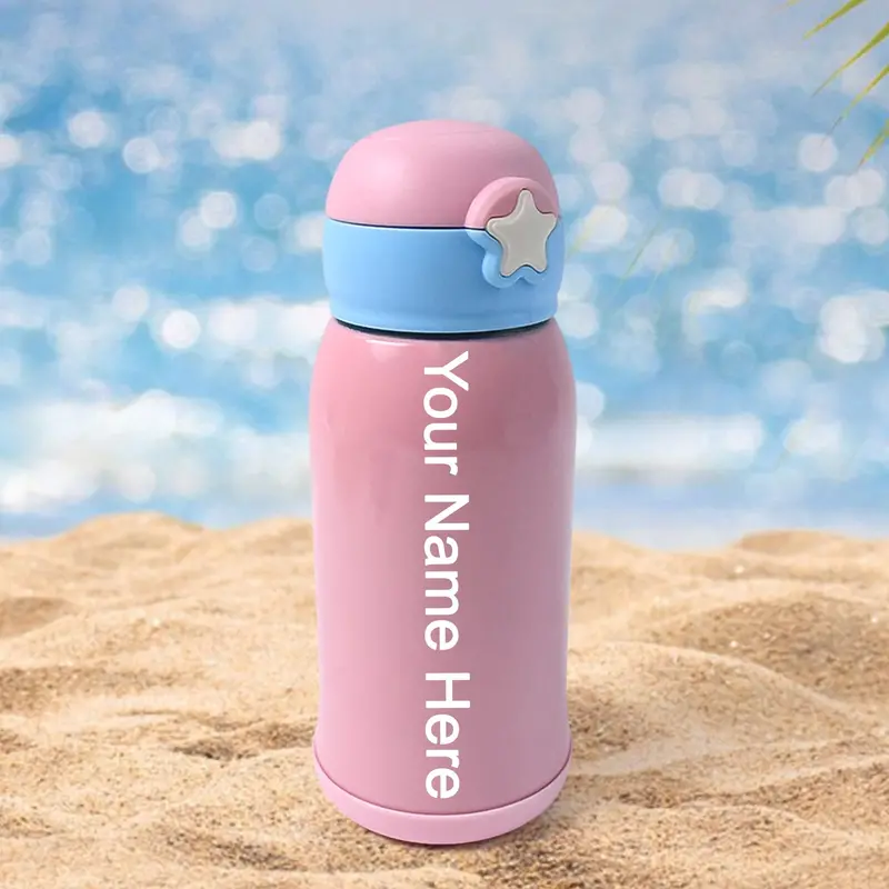 Personalized Stainless Steel Vacuum Bottle With Strap & Cover – 600Ml 1