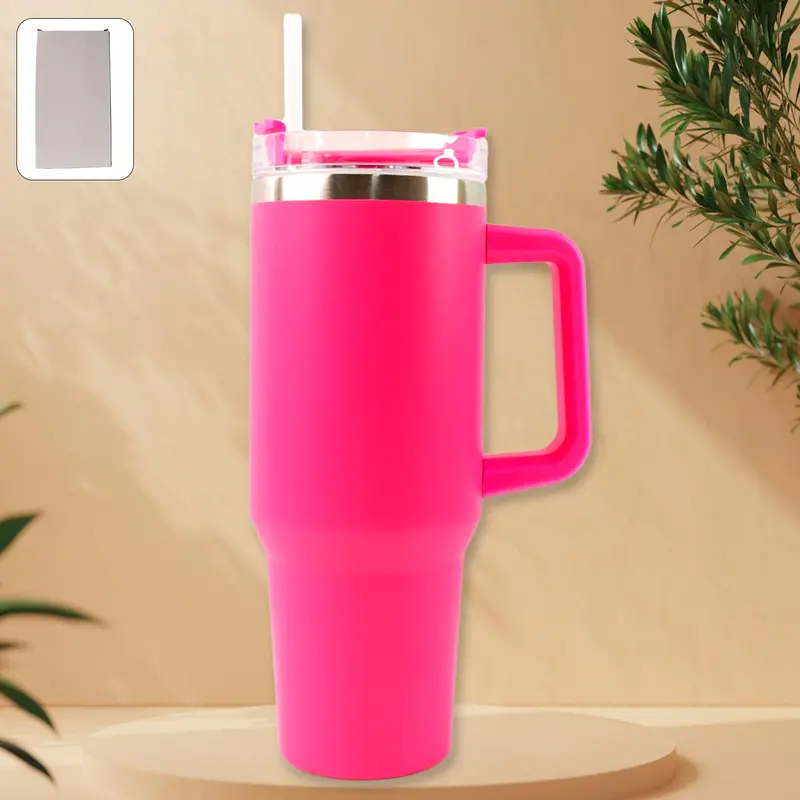 Pink 1200 Ml Leak-Resistant Insulated Travel Tumbler 1