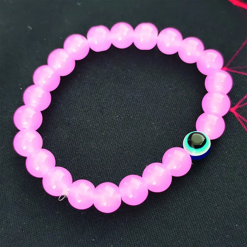 Pink Evil Eye Beaded Bracelet – Protective Charm Jewelry For Women 1