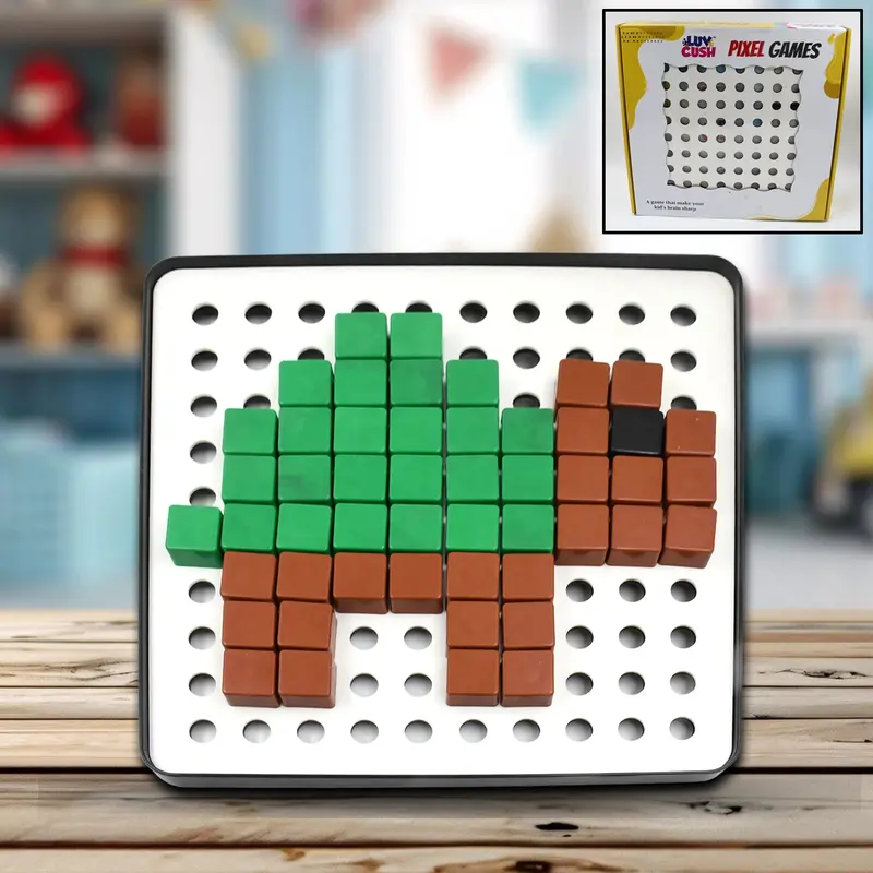 Pixel Cube Learning Kit For Kids – Educational Math Puzzle Game With 180 Cubes, Grid Board & Activity Guide 1