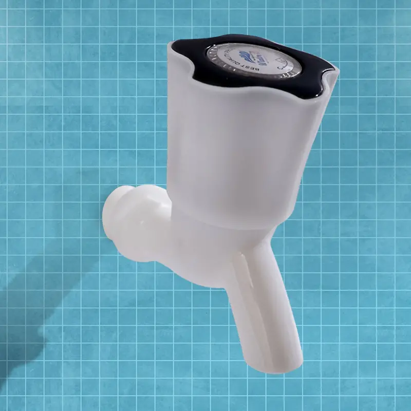 Plastic Bib Cock Tap – Wall-Mounted Water Outlet For Utility Sinks (1 Unit) 1