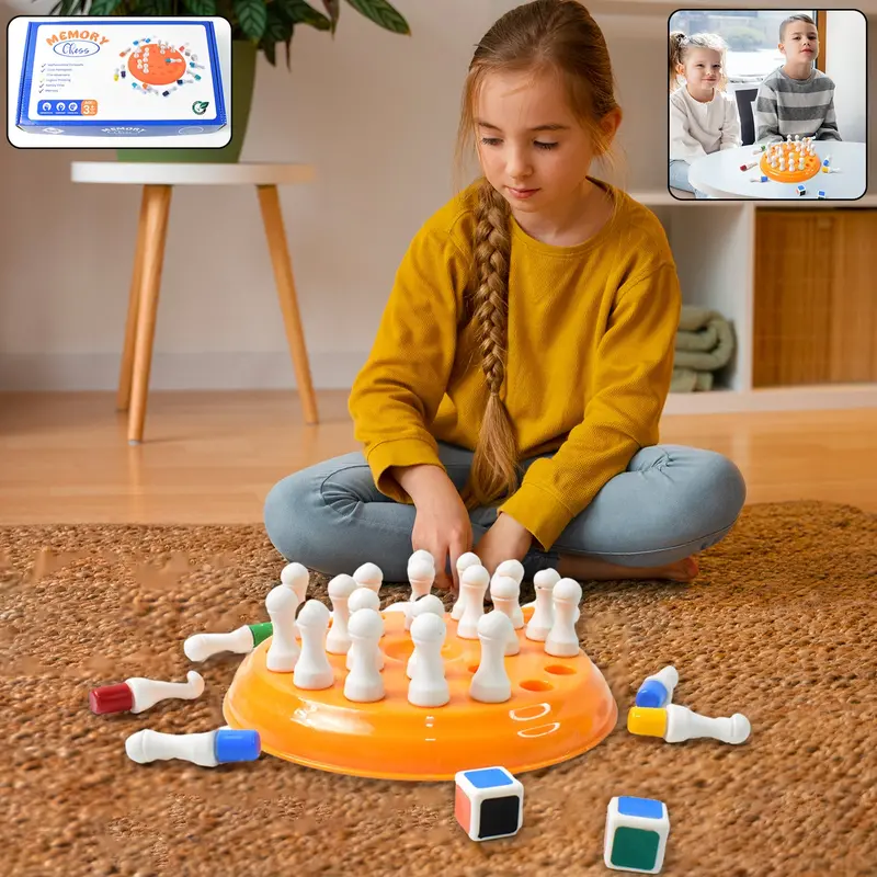 Plastic Memory Chess Puzzle Game – Brain-Training Strategy Board Set For All Ages 1